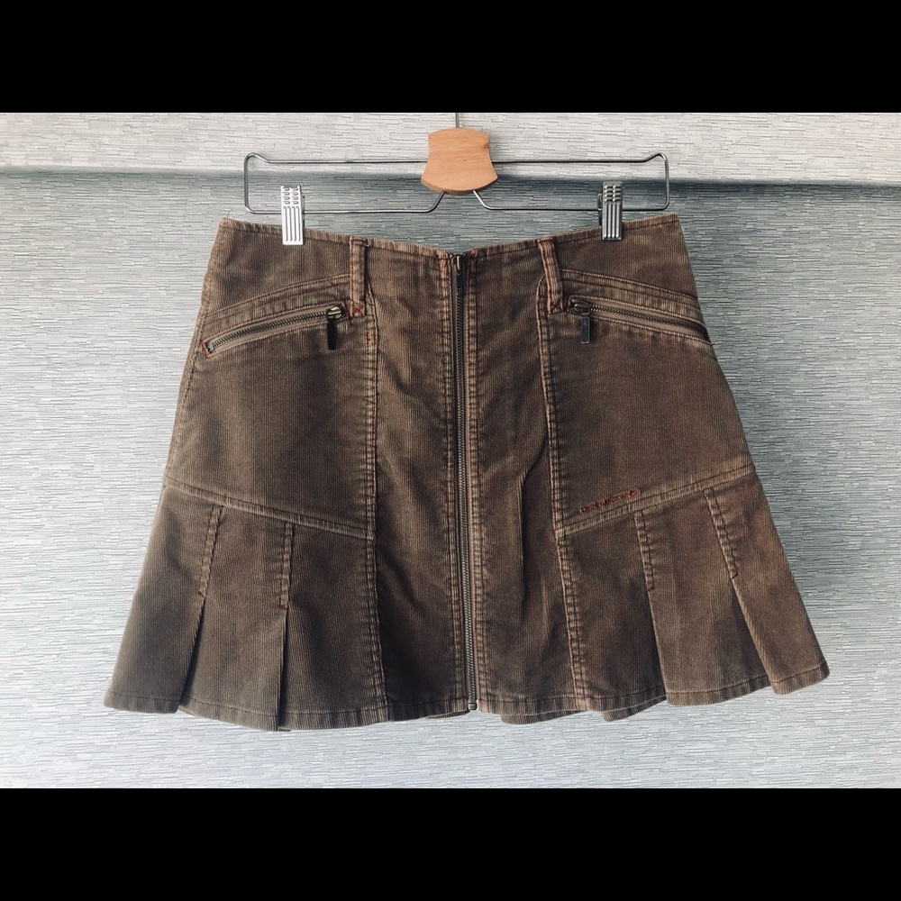 Vintage❣️DKNY Jeans Light Brown Corduroy Skirk
